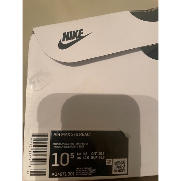 Nike react 270 Hyper Jade / Frosted Spruce - Picture 5 of 5